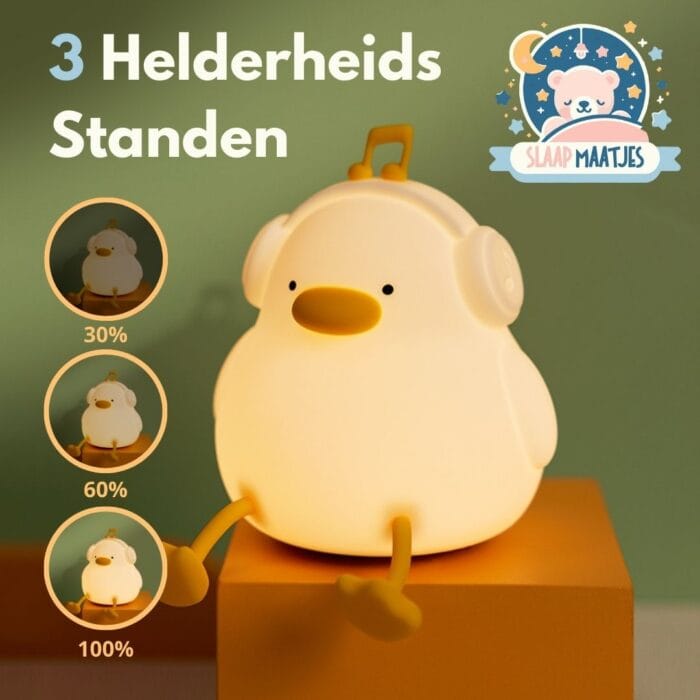 Kinder Nachtlampje Eend met Aanraaksensor - Slaap Maatjes - Afbeelding 2
