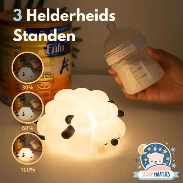 Kinder Nachtlampje Schaap met Aanraaksensor - Slaap Maatjes - Afbeelding 3