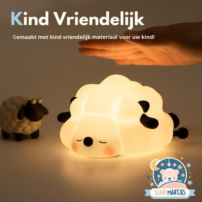 Kinder Nachtlampje Schaap met Aanraaksensor - Slaap Maatjes - Afbeelding 5