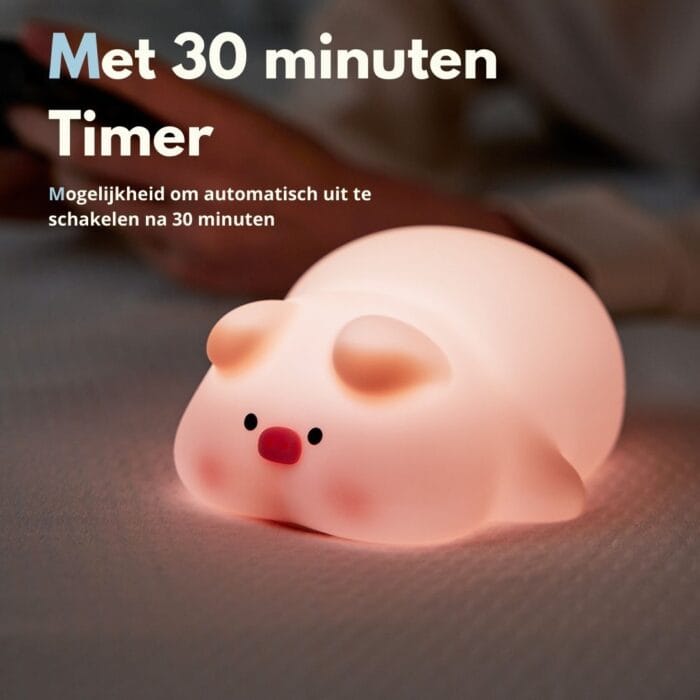 Kinder Nachtlampje Varkentje met Aanraaksensor - Slaap Maatjes - Afbeelding 5