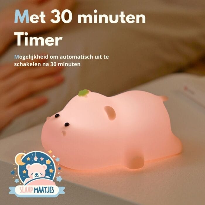 Kinder Nachtlampje Nijlpaard met Aanraaksensor - Slaap Maatjes - Afbeelding 6