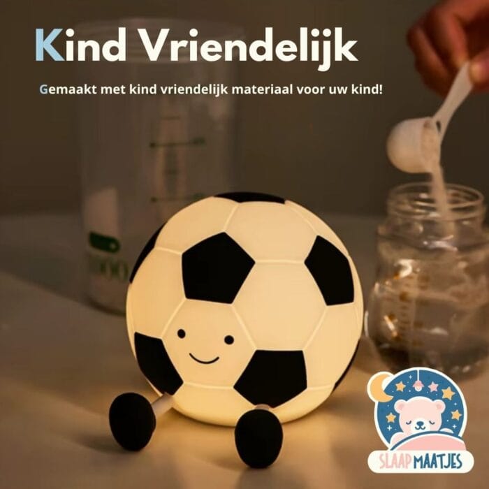 Voetbal nachtlamp met kind vriendelijk materiaal